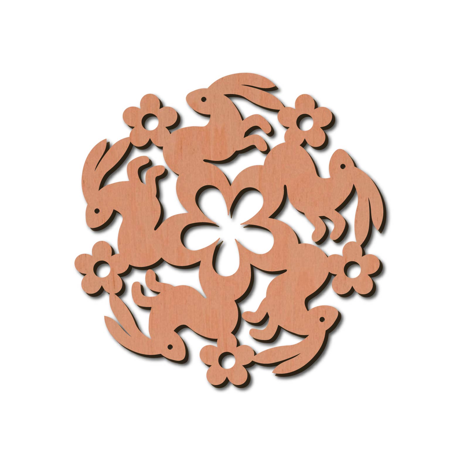 Holzstern - Hase Ø 8 cm