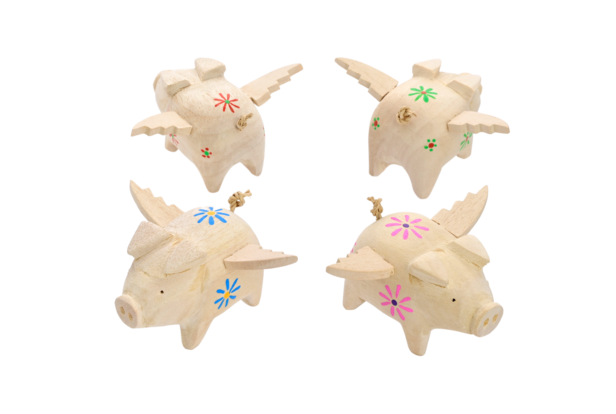 Holzschwein XL mit Flügel