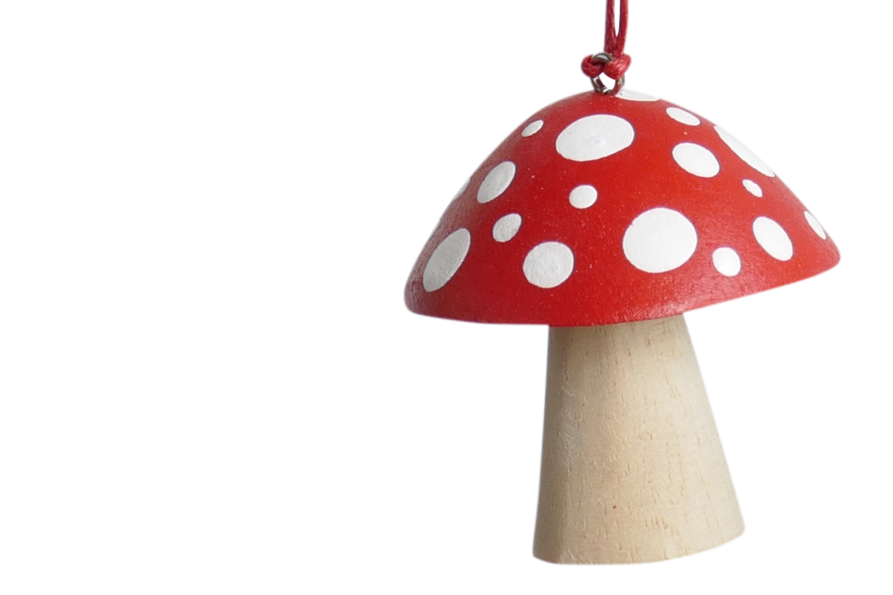 Pilze mit Schnur, ROT