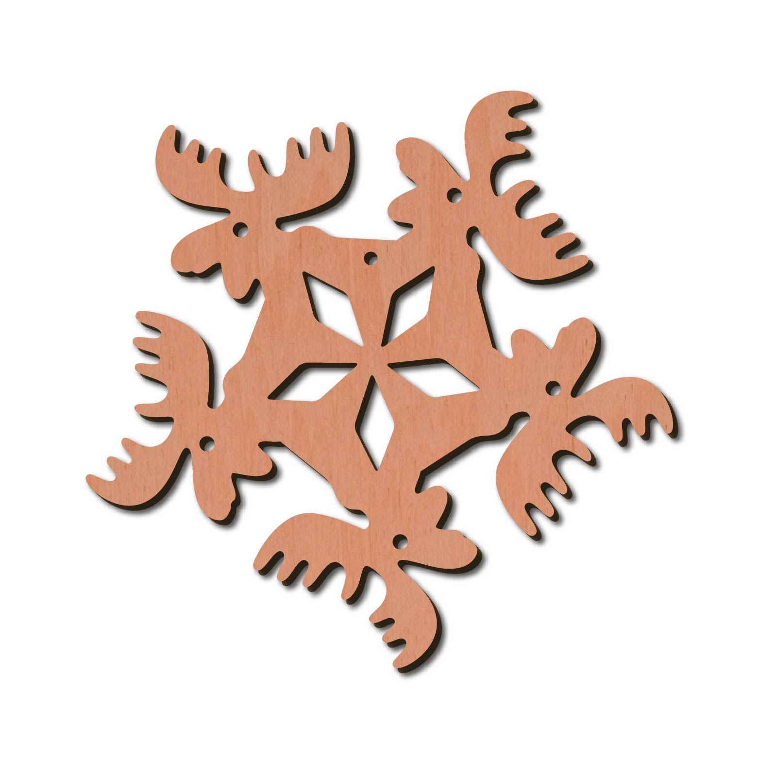 Holzstern - Elch Ø 8 cm