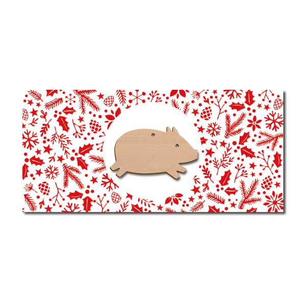 Weihnachtskarte Schwein