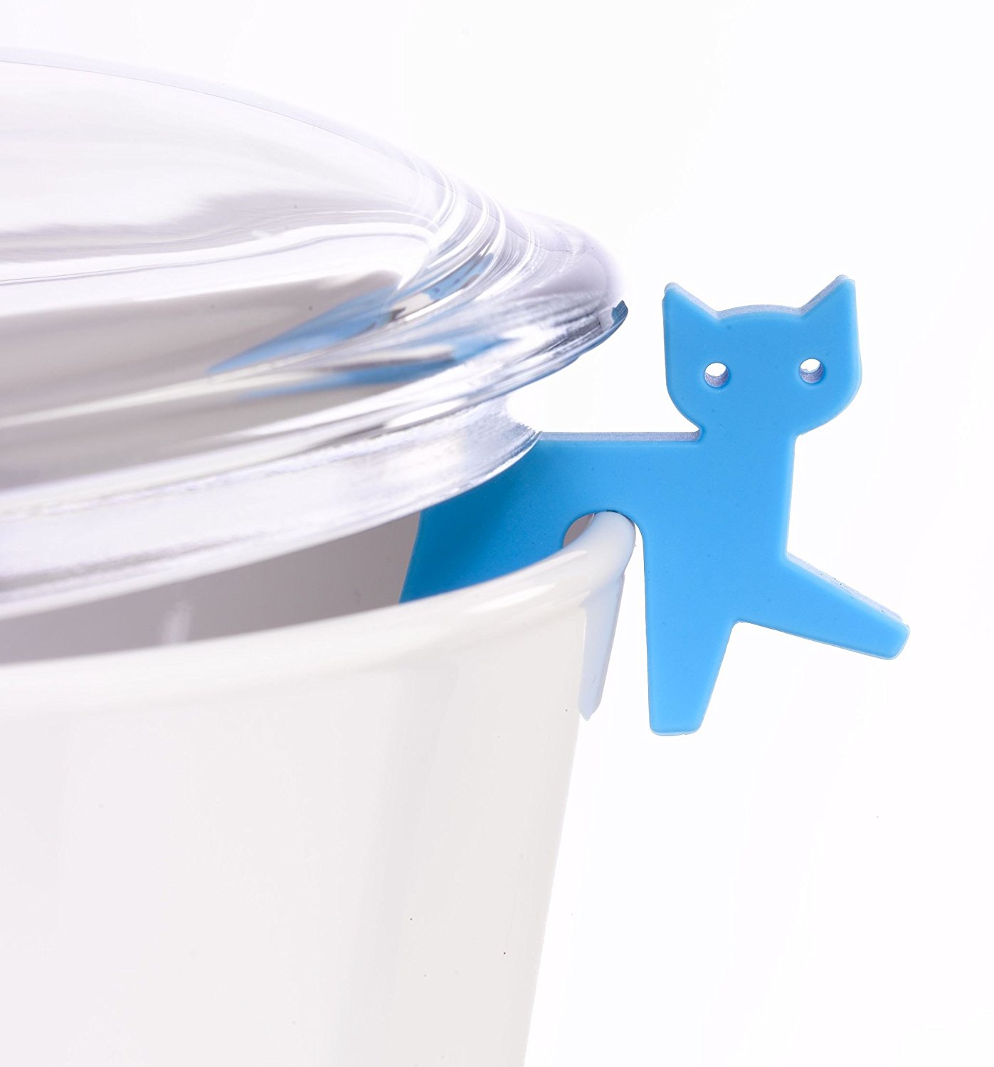 Topfwächter Katze, türkis