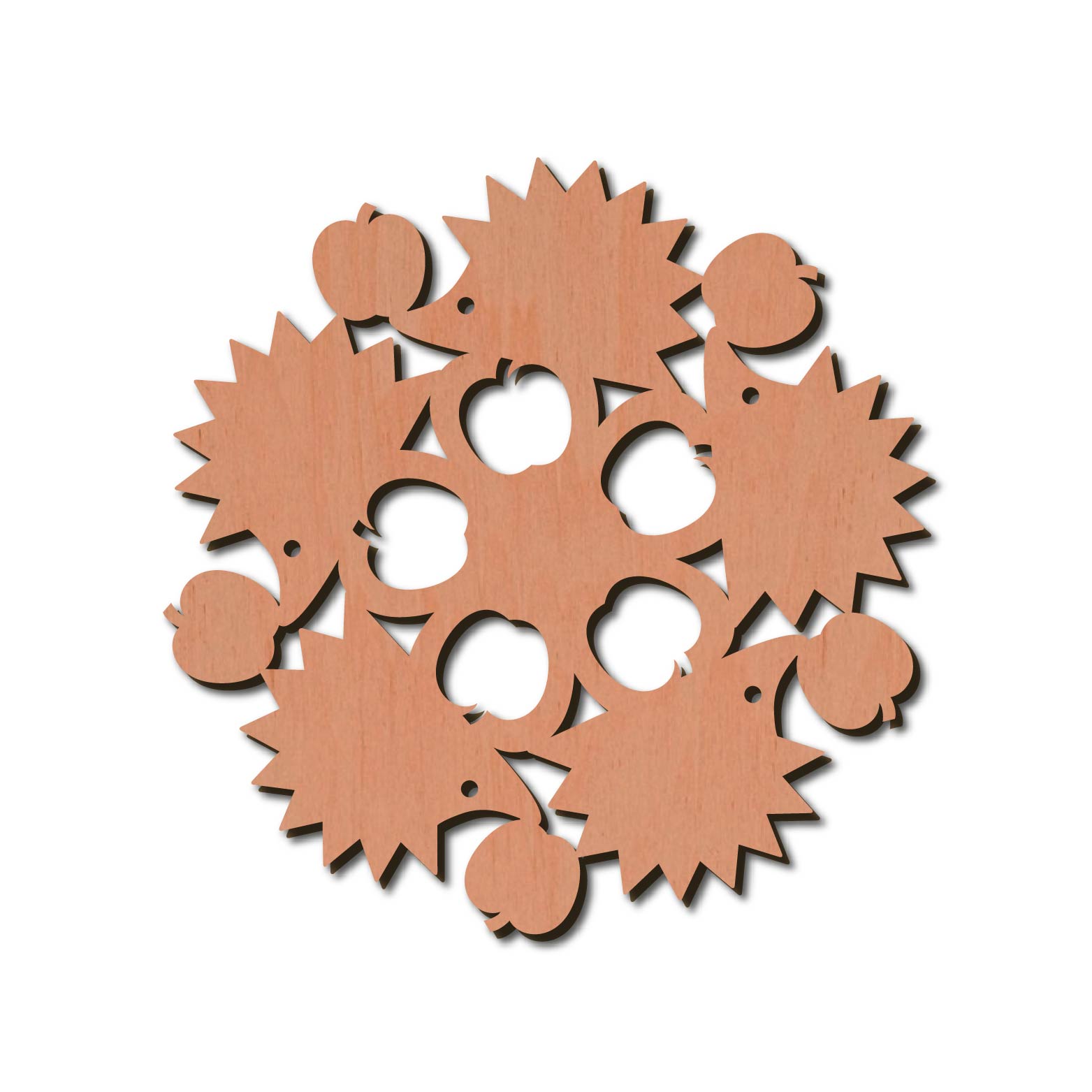 Holzstern - Igel  Ø 8 cm