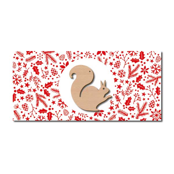 Weihnachtskarte Eichhörnchen