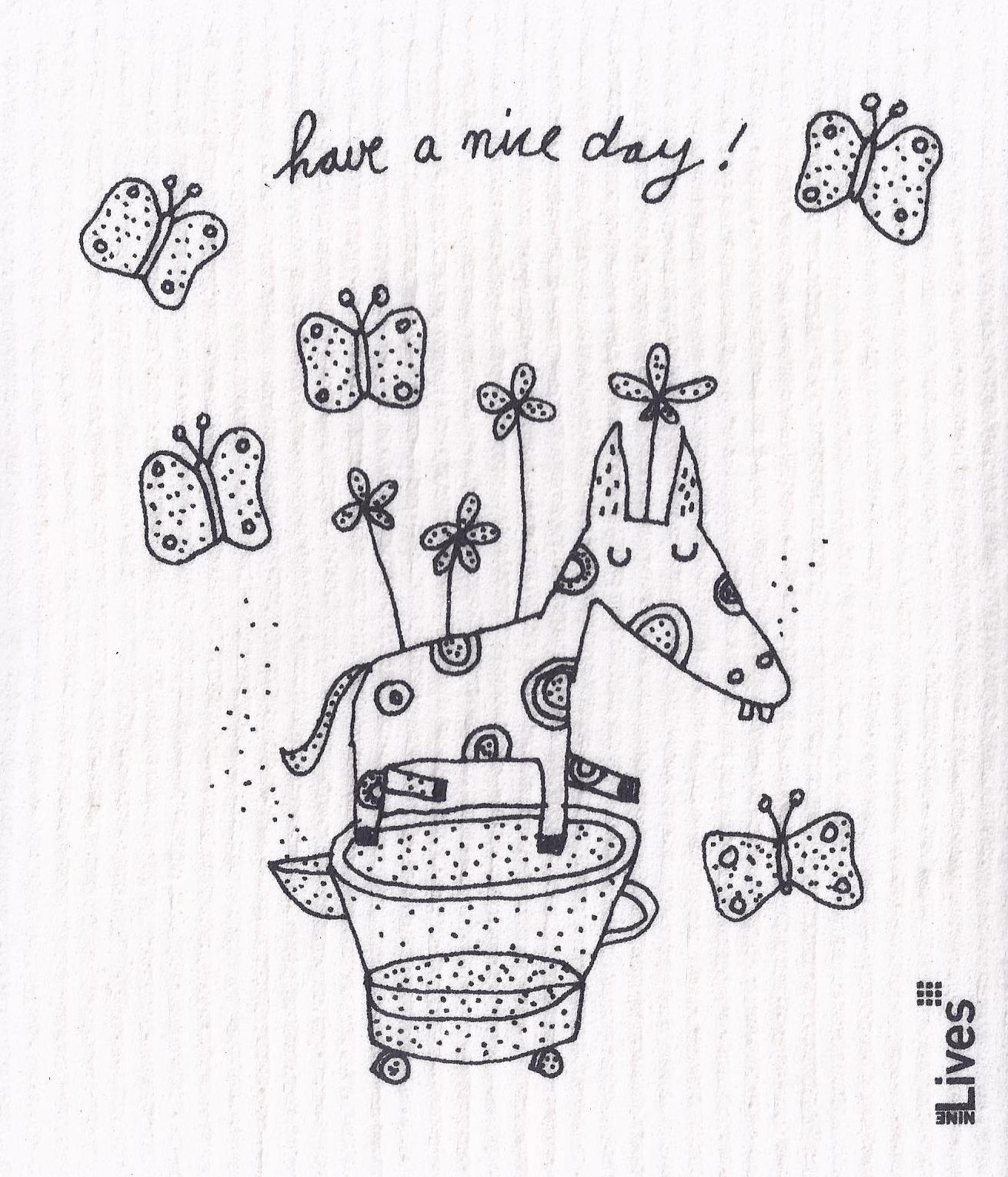 Schwammtuch Have a nice day