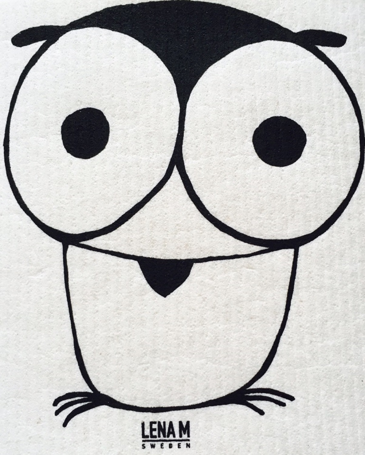 Schwammtuch Eule mit großen Augen