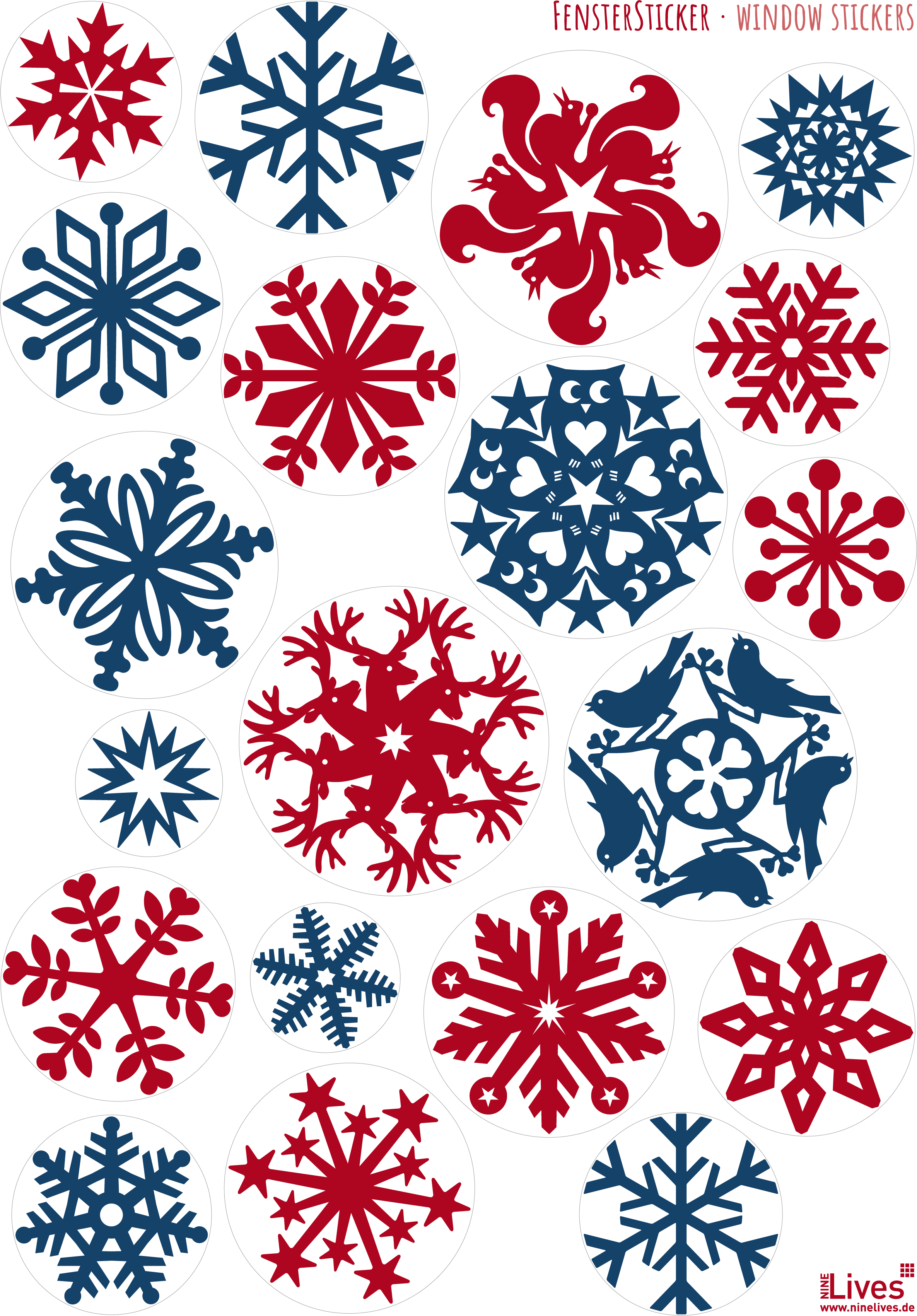 Fenstersticker - Sterne