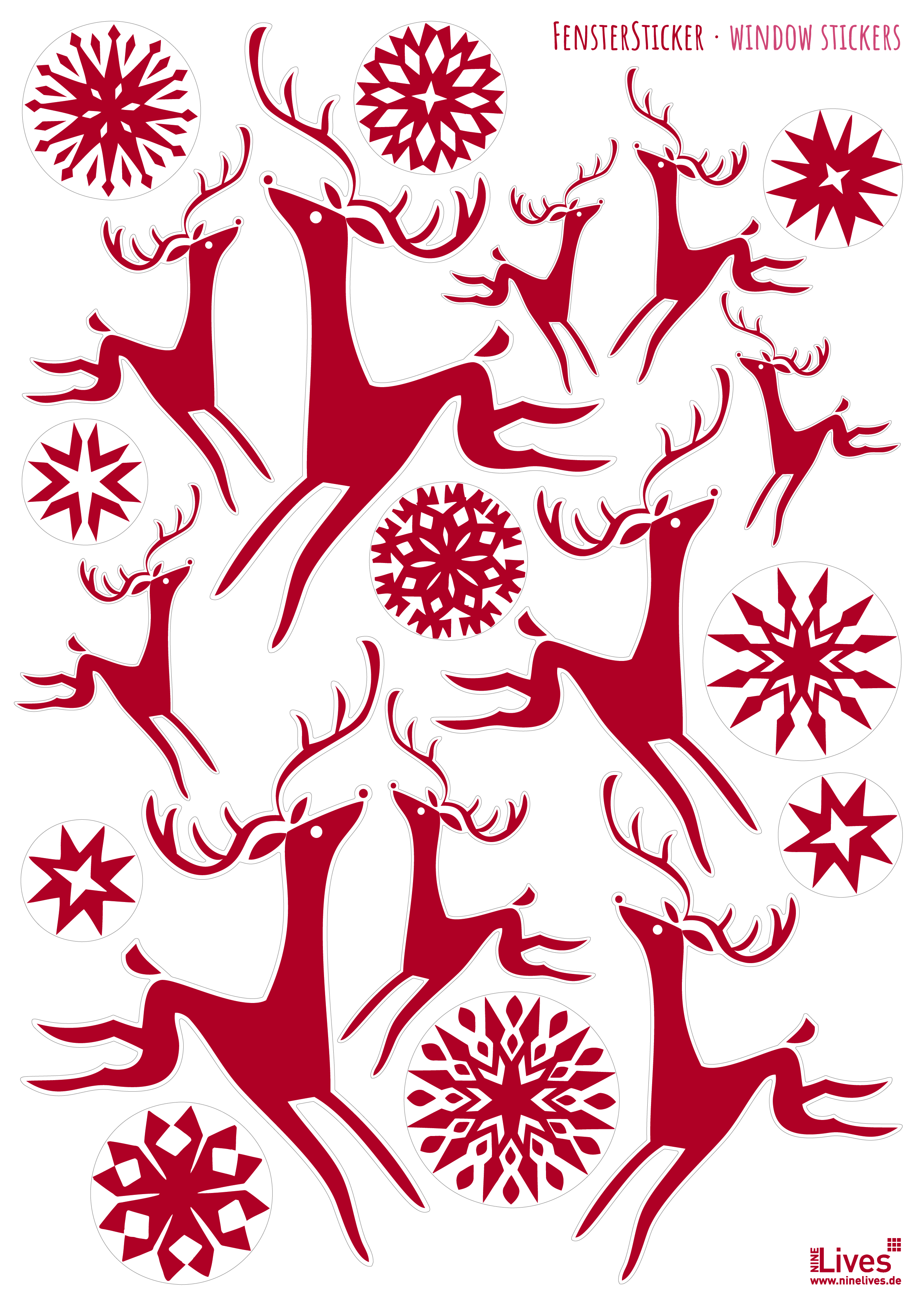 Fenstersticker - Hirsche