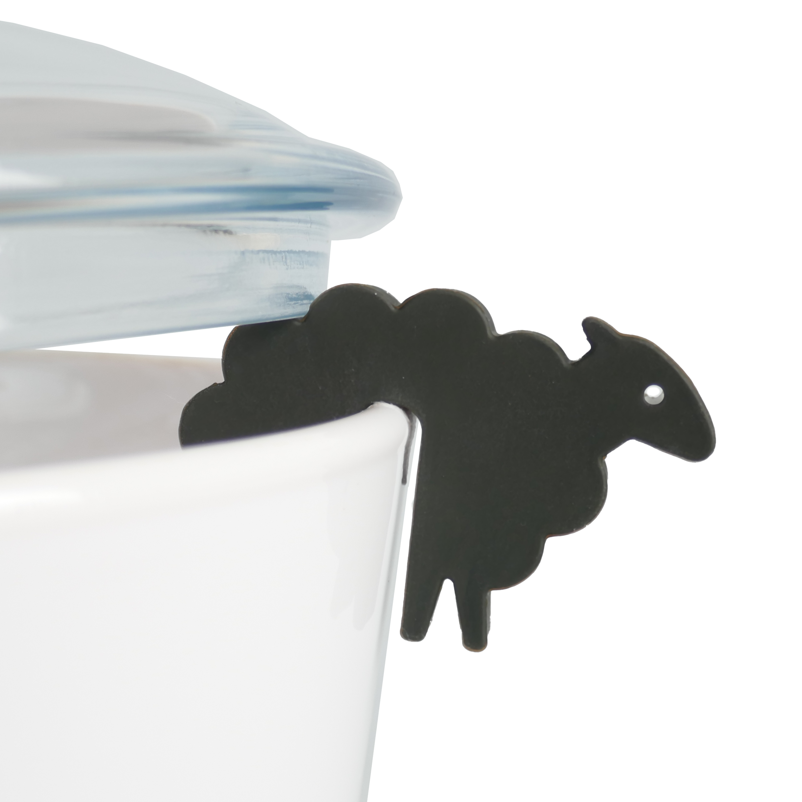 Topfwächter Schaf - schwarz