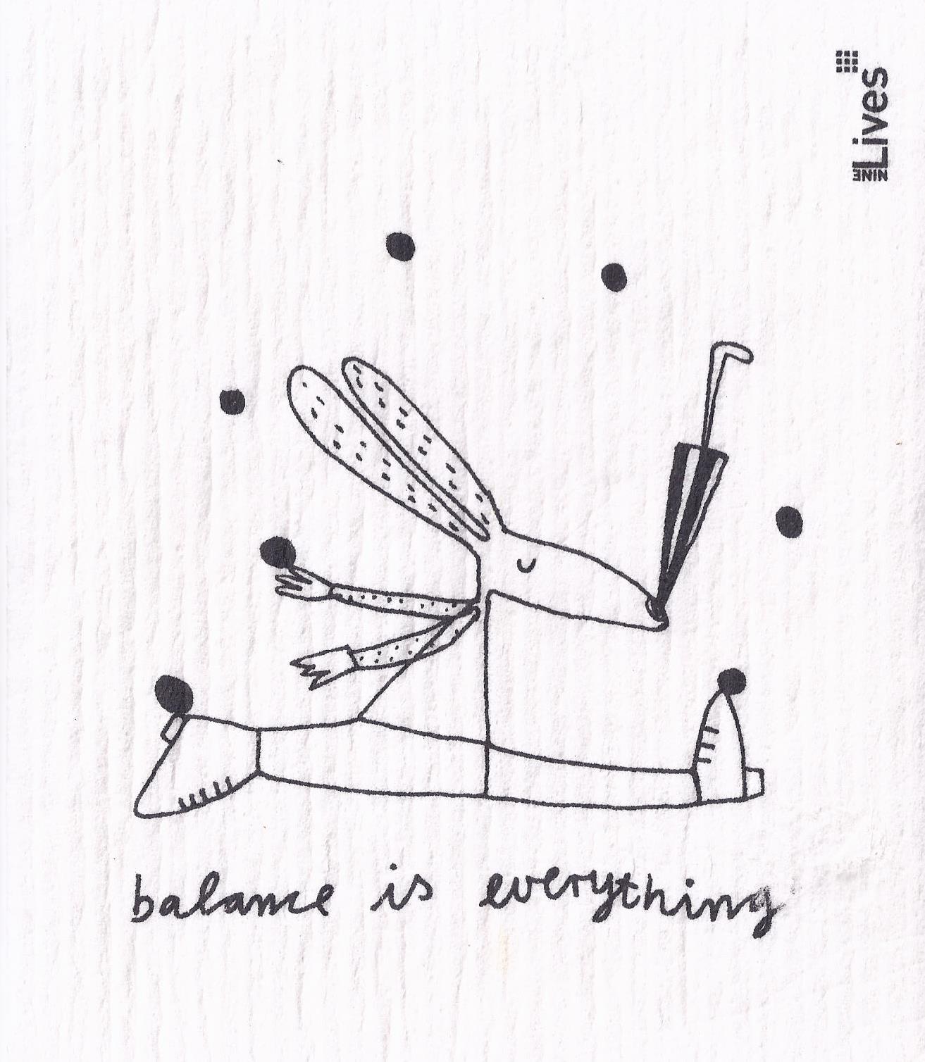 Schwammtuch Balance is everything