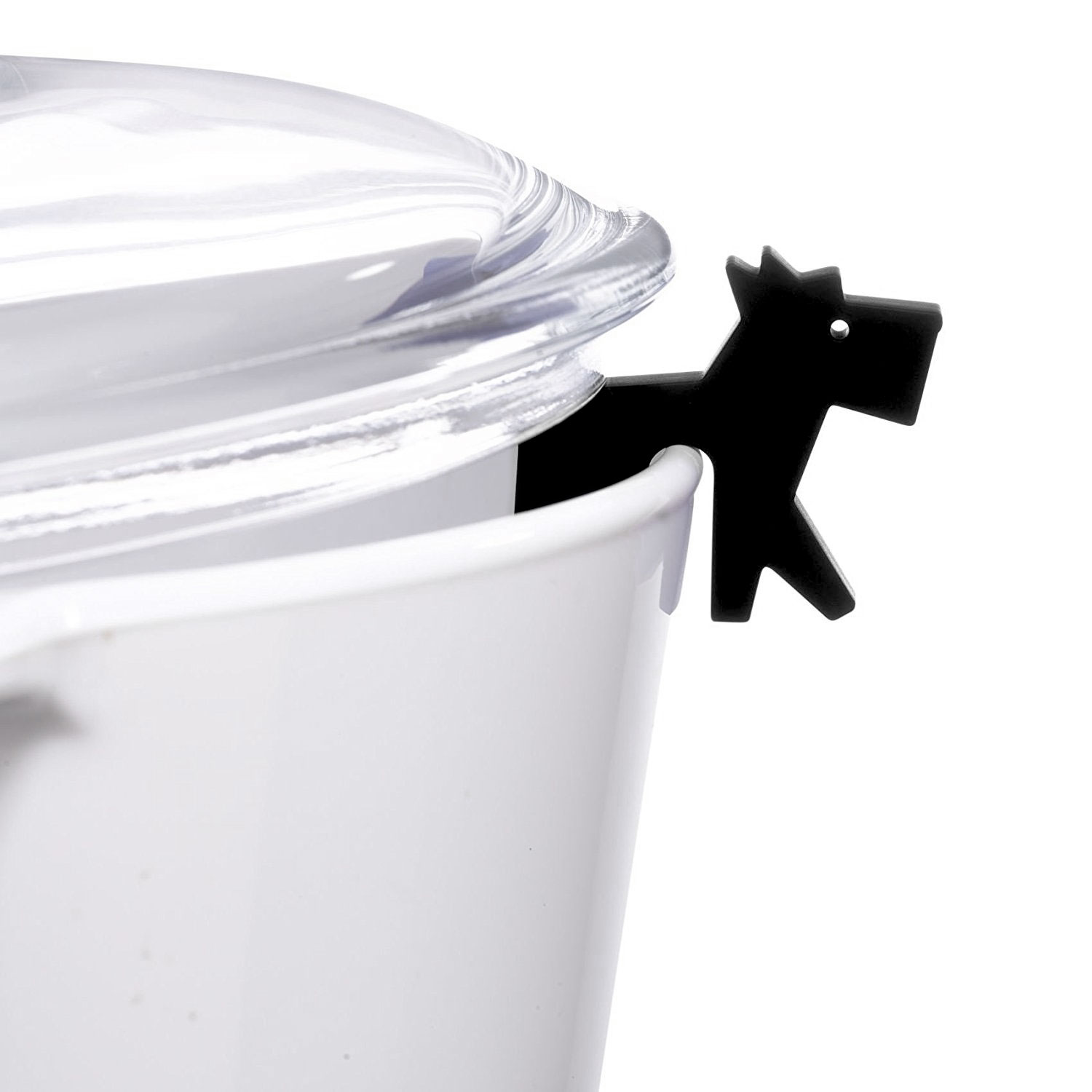 Topfwächter Hund, schwarz