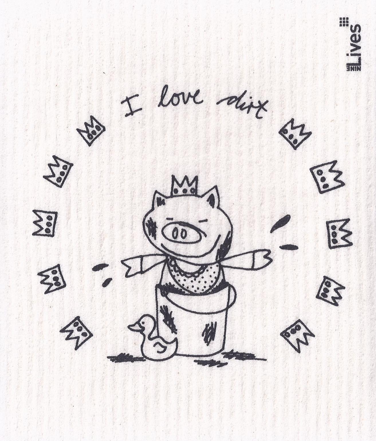 Schwammtuch I love dirt